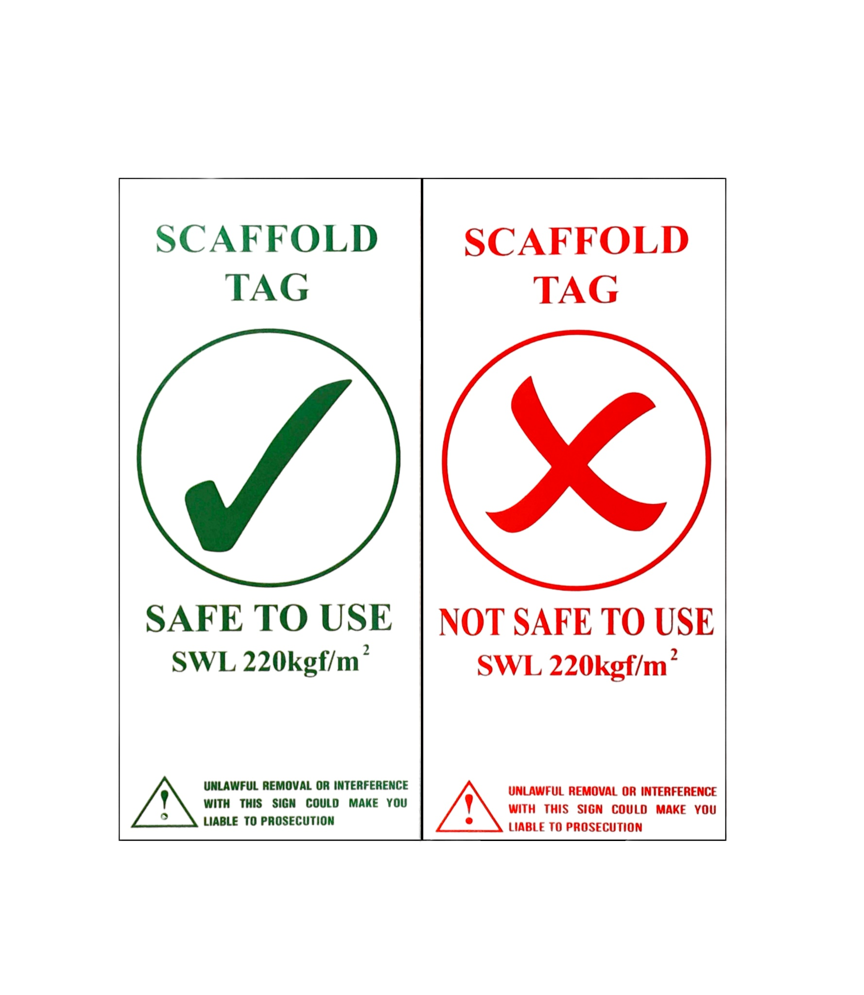 SCAFFOLDING TAG